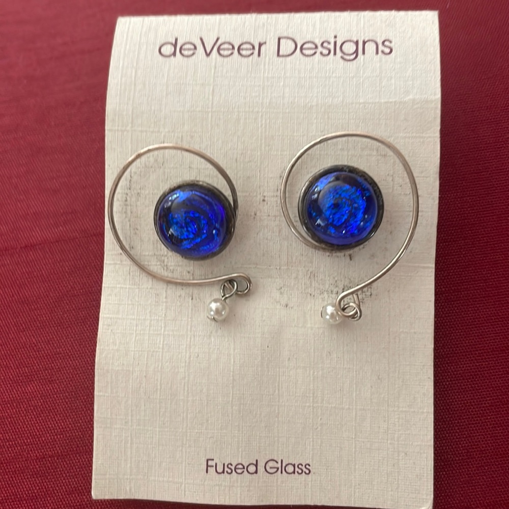 Fused glass earrings